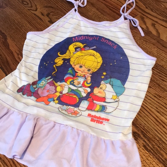 Vtg 80s Rainbow Brite nightgown (kids) - Picture 3 of 7